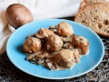 Albóndigas de pollo con setas