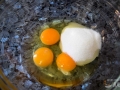 Batir los huevos con el azúcar
