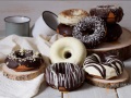Donuts de avena y chocolate