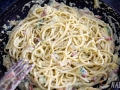 Mezclar con los espaguetis
