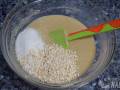 Añadir copos de avena y coco