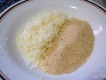 Mezcla de pan rallado y queso parmesano Mezcla de pan rallado y queso parmesano