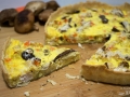 Quiche de pollo al curry