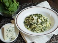 Risotto de espinacas y roquefort