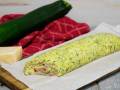 Rollo de calabacín con jamón y queso