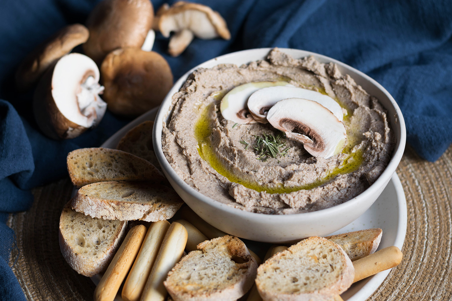 Paté de setas trufado