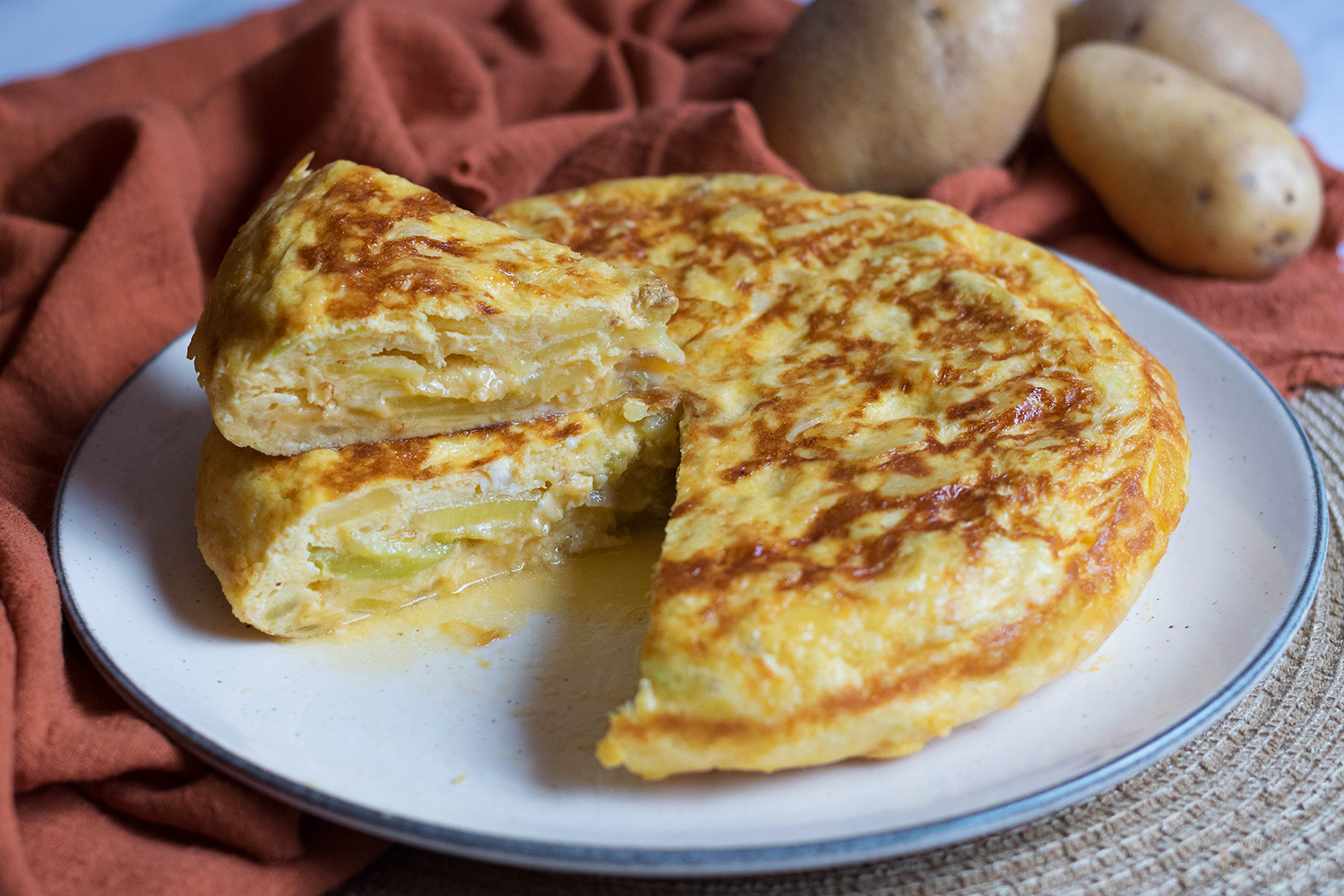 Tortilla de patata y calabacín